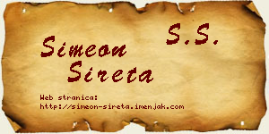 Simeon Sireta vizit kartica